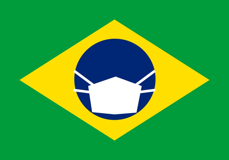 Brasil com máscara