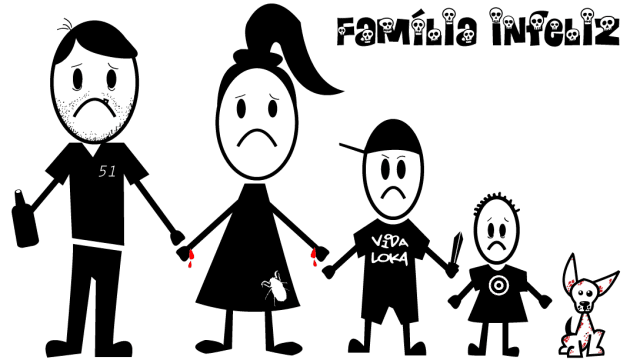 familicia- adesivo família infeliz