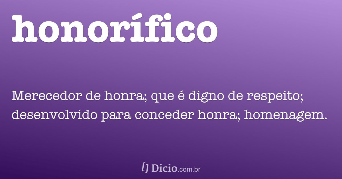 Honoríficos