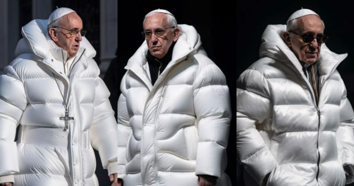 O casaco branco do Papa